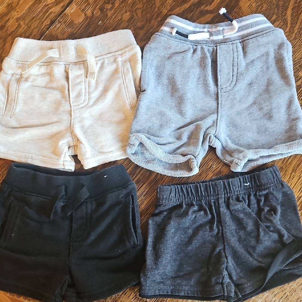 Garanimals Kids Shorts Set - Black, Gray, Cream